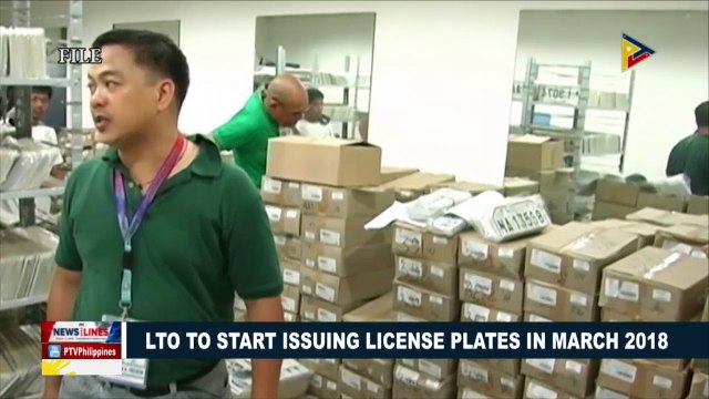 LTO to start issuing license plates in March 2018