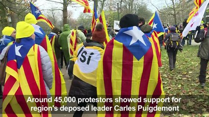 Huge Catalan march in Brussels to 'wake up Europe'