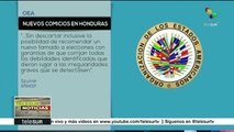 OEA no descarta solicitar nuevas elecciones en Honduras