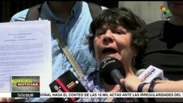 Chilenos se manifiestan en solidaridad con el pueblo de Honduras