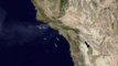 Satellite Images Show Smoke Rising From Southern California Wildfires
