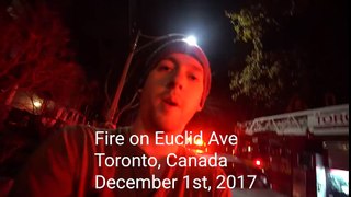 Arsonist Sets a House On Fire In Downtown Toronto, House owner POV-video.