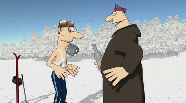 Алик и Лёлик на зимней рыбалке. Прикольный Мульт