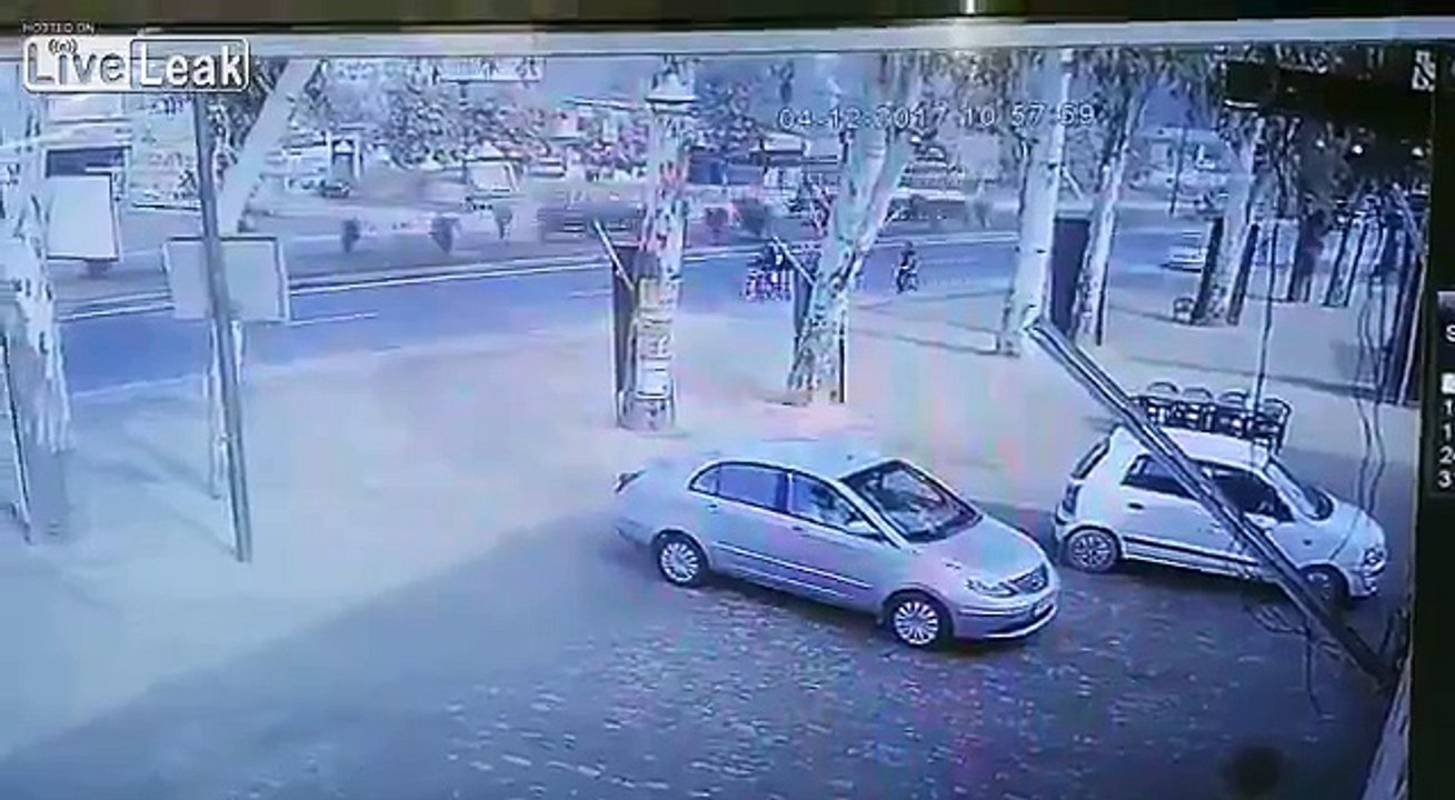 CYCLIST BRUTALLY STRUCK BY A SPEEDING CAR