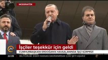 İşçiler teşekkür için geldi