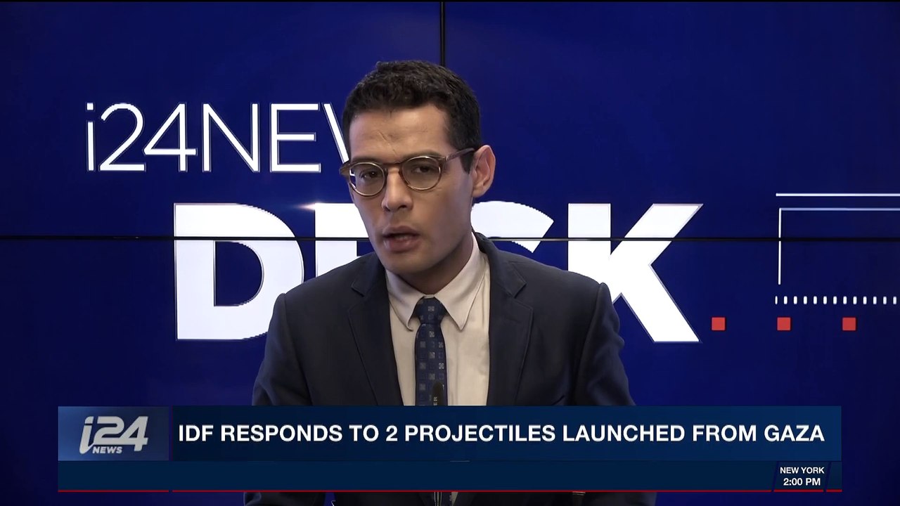 i24NEWS DESK | IDF responds to 2 projectiles launched from Gaza | Thursday, December 7th 2017
