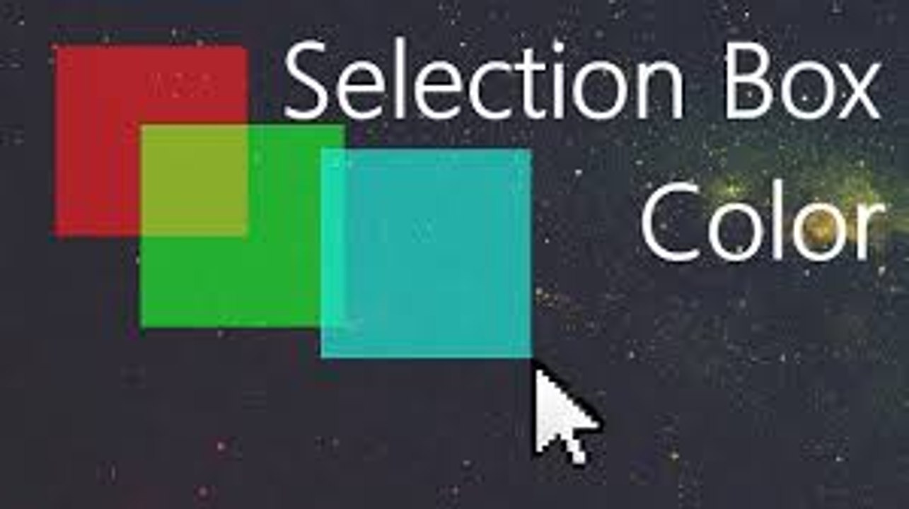 How to Change the Drag box/ highlight color in Windows 10 video