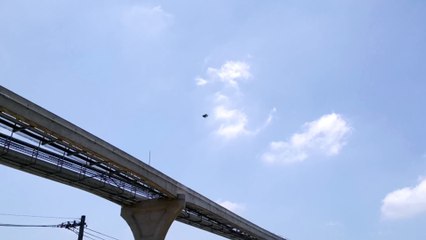 Person's Tent Flies Away