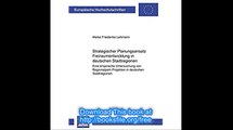 Strategischer Planungsansatz- Â«Freiraumentwicklung in deutschen StadtregionenÂ» Eine empirische Untersuchung von Region