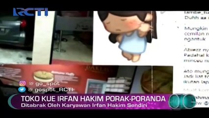 Toko Kue Irfan Hakim Porak-Poranda Ditabrak Mobil