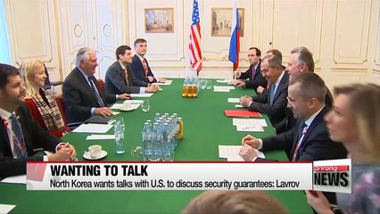 North Korea wants talks with U.S. to discuss security guarantees: Lavrov