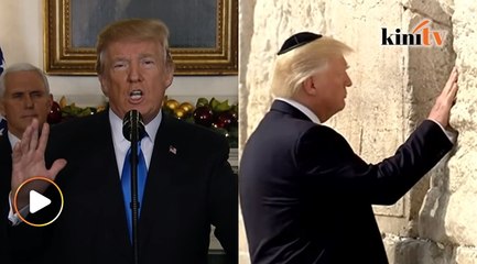 Video Trump iktiraf Baitulmuqaddis ibu kota Israel