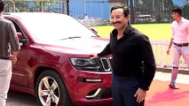 Saif Ali Khan Arrives In His New Grand Cherokee Jeep At T 20 Mumbai League Launch