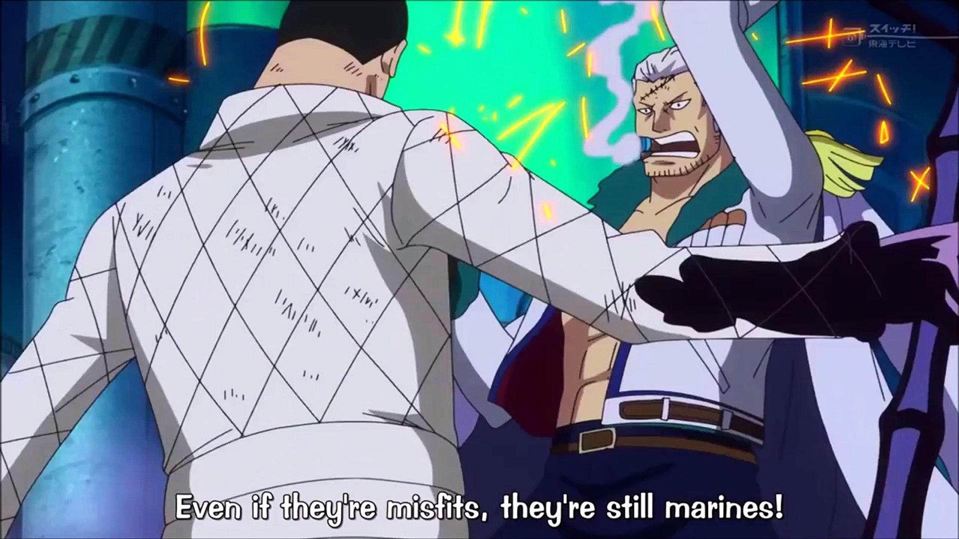 Vice Admiral Smoker Vs Vergo Fight Round 1 One Piece Eng Sub Hd 66 Vrog Mdo4k Video Dailymotion