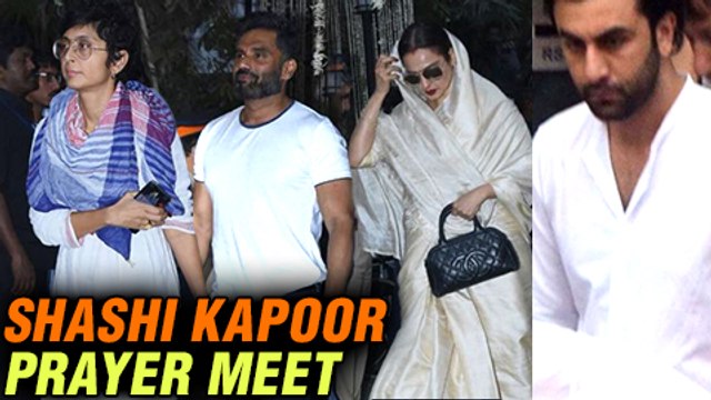 Suniel Shetty, Rekha, Rani Mukherji & Others At Shashi Kapoor Prayer Meet