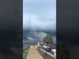 Shelf Cloud Forms Over Redcliffe Coastline