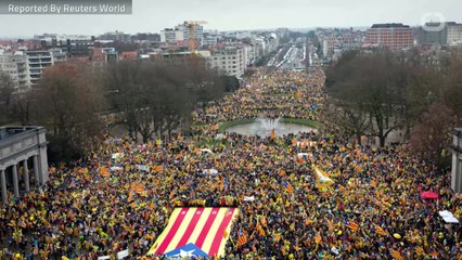 Thousands March In Brussels To Show Support For Catalan Independence