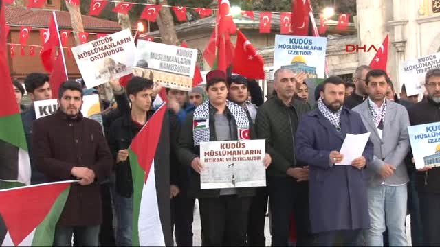 Eyüp Sultan Camii Önünde Kudüs Protestosu
