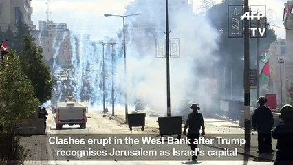 Clashes erupt in Bethlehem after Trump's announcement