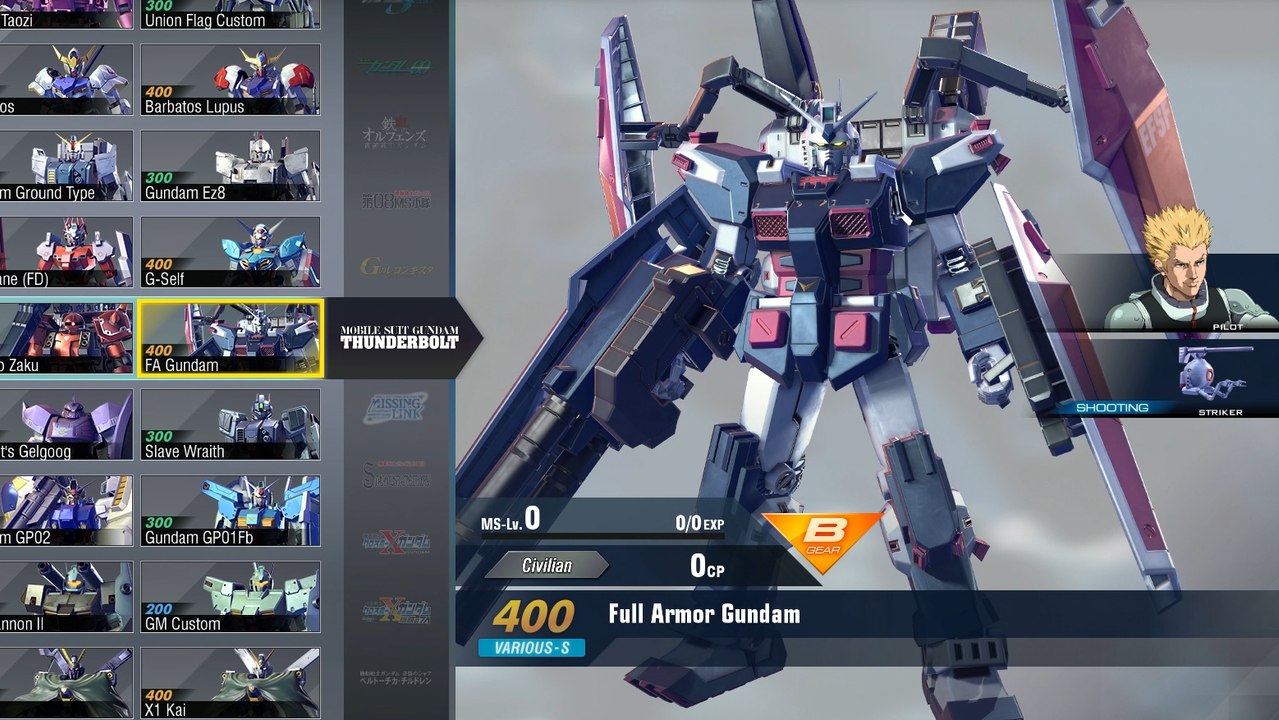Gundam Versus Combo Guide - Full Armor Gundam