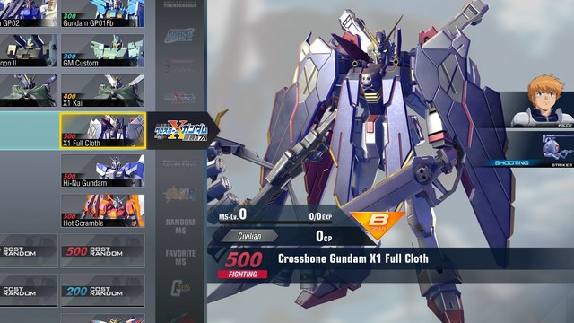 Gundam Versus Combo Guide - Crossbone Gundam X1 Full Cloth