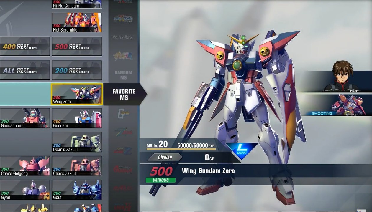 Gundam Versus Combo Guide - Wing Zero