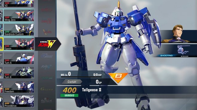 Gundam Versus Combo Guide - Talgeese 2