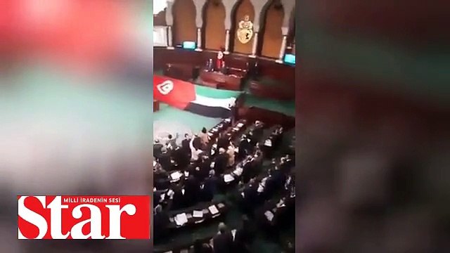 Tunus Meclisi'nde Kudüs lehine sloganlar atıldı
