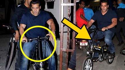 Salman Khan Riding Being Human Cycle In Bandra | Latest Video