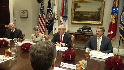 Descargar video: President Trump has Lunch with Republican Members of the Senate