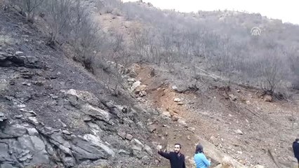 Tunceli-Erzincan Karayolunda Heyelan