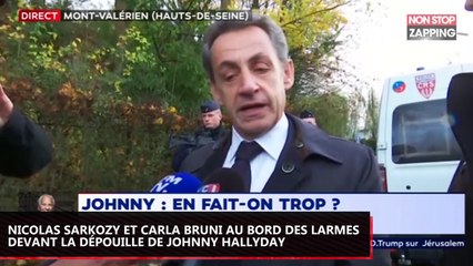 Johnny Hallyday mort : Nicolas Sarkozy et Carla Bruni au bord des larmes devant sa dépouille (Vidéo)