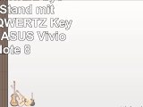 Navitech Schwarz bycast Leder Stand mit deutschem QWERTZ Keyboard mit ASUS VivioTab Note 8