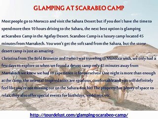Glamping At Scarabeo Camp Morocco - Tour De Lust