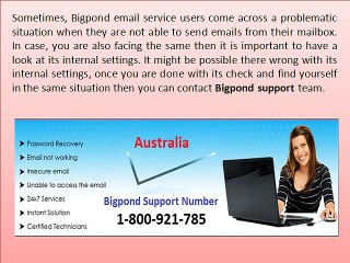 How to Fix Cannot Send Email From Bigpond Account