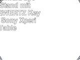 Navitech Schwarz bycast Leder Stand mit deutschem QWERTZ Keyboard mit Sony Xperia Z3