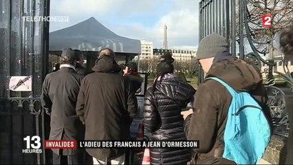 De nombreux anonymes rendent hommage à Jean d'Ormesson