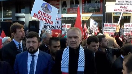 Çekmeköy'de Cuma Namazı Sonrası Kudüs Protestosu