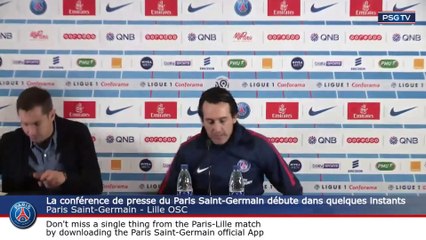 Unai Emery conf' de presse avant PSGLOSC