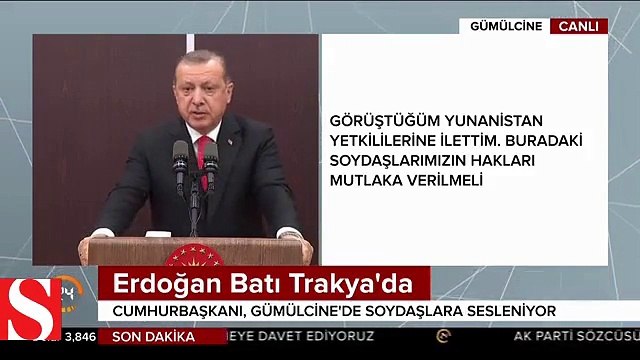 Cumhurbaşkanı Erdoğan: Yunanistan'daki en önemli sorun baş müftülük sorunudur