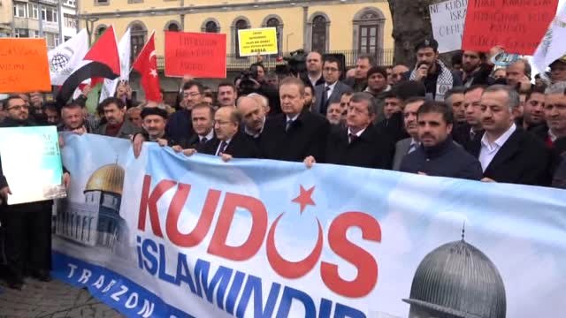 Trabzon'da Cuma Namazı Sonrasında Kudüs Protestosu