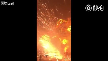 L'explosion la plus intense du monde à Tianjin en Chine