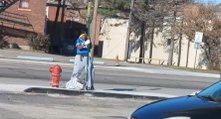 OLD MAN FREAK DANCING AT DETROIT BUS STOP