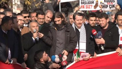 Hacı Bayram Camii'nde Kudüs Protestosu