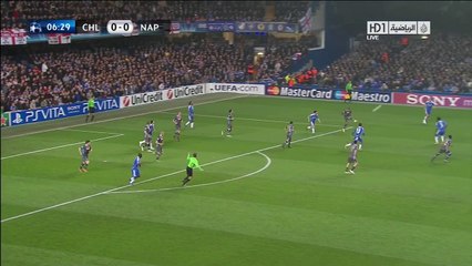 الشوط الاول مباراة تشيلسي و نابولي 4-1 دور 16 دوري الابطال 2012