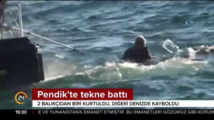 Pendik'te tekne battı