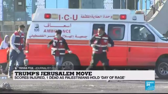 Trump''s Jerusalem move: Scores injured, 1 dead as Palestinians hold ''day of rage''