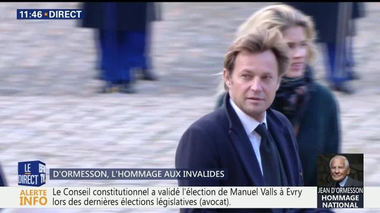 Hommage à Jean d'Ormesson : Laurent Delahousse et Alice Taglioni font leur première apparition publique