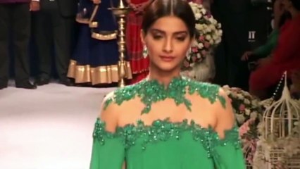Sonam Kapoor in Green Backless Hot Dress #2