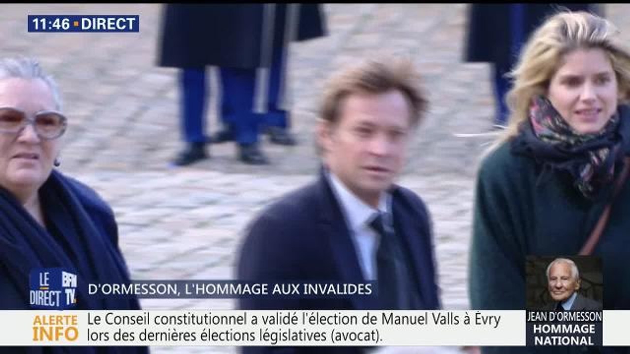 Hommage à Jean d'Ormesson : Laurent Delahousse et Alice Taglioni font leur première apparition publique